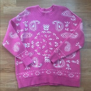 American Eagle Outfitters Pink Knit Sweater